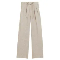 Pure Linen Belted Wide Leg Trousers, £29.50 | Marks and Spencer