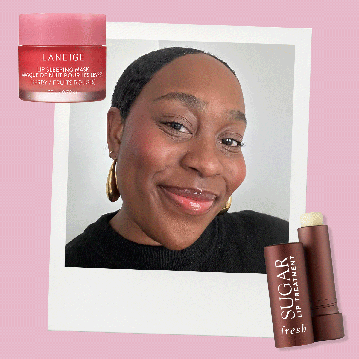 Who What Wear editors wearing lip balm