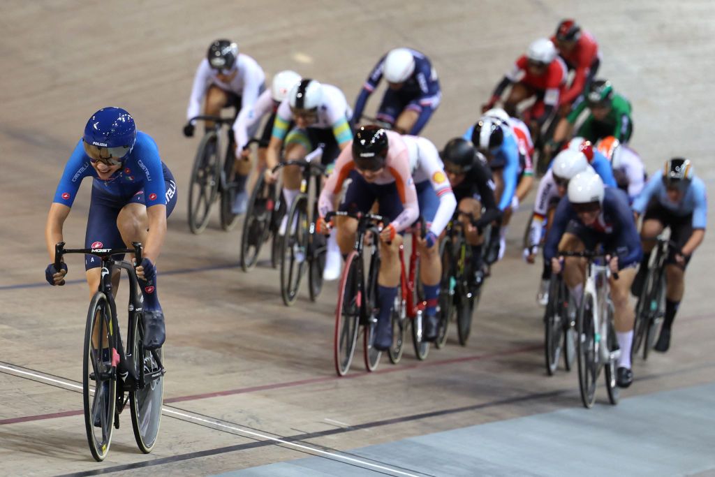 Martina Fidanza wins the Women's Scratch Race World Championships 2022