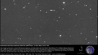 The Virtual Telescope Project captured this view of asteroid 1999 VF22 on Feb. 11, 2022.