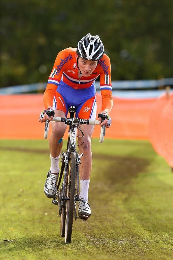 Mathieu van der Poel rides alone in the lead