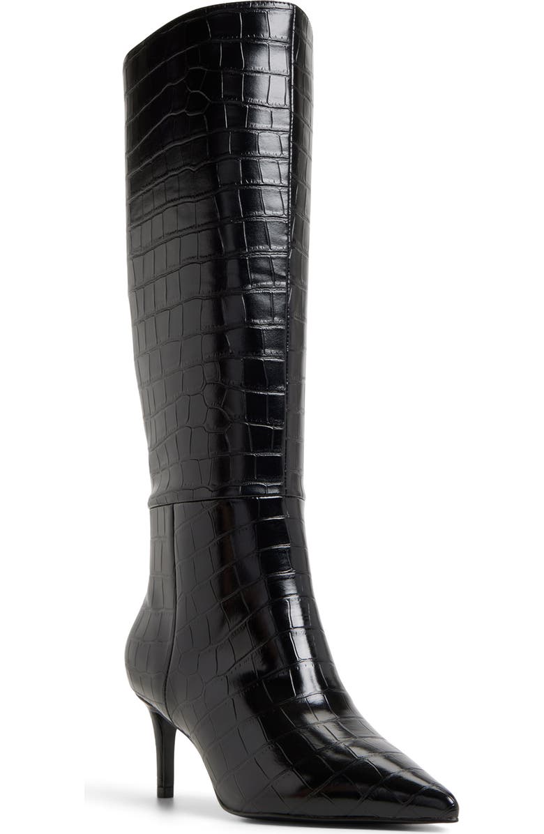 Heathher Pointed Toe Knee High Boot