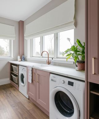 pink utility room