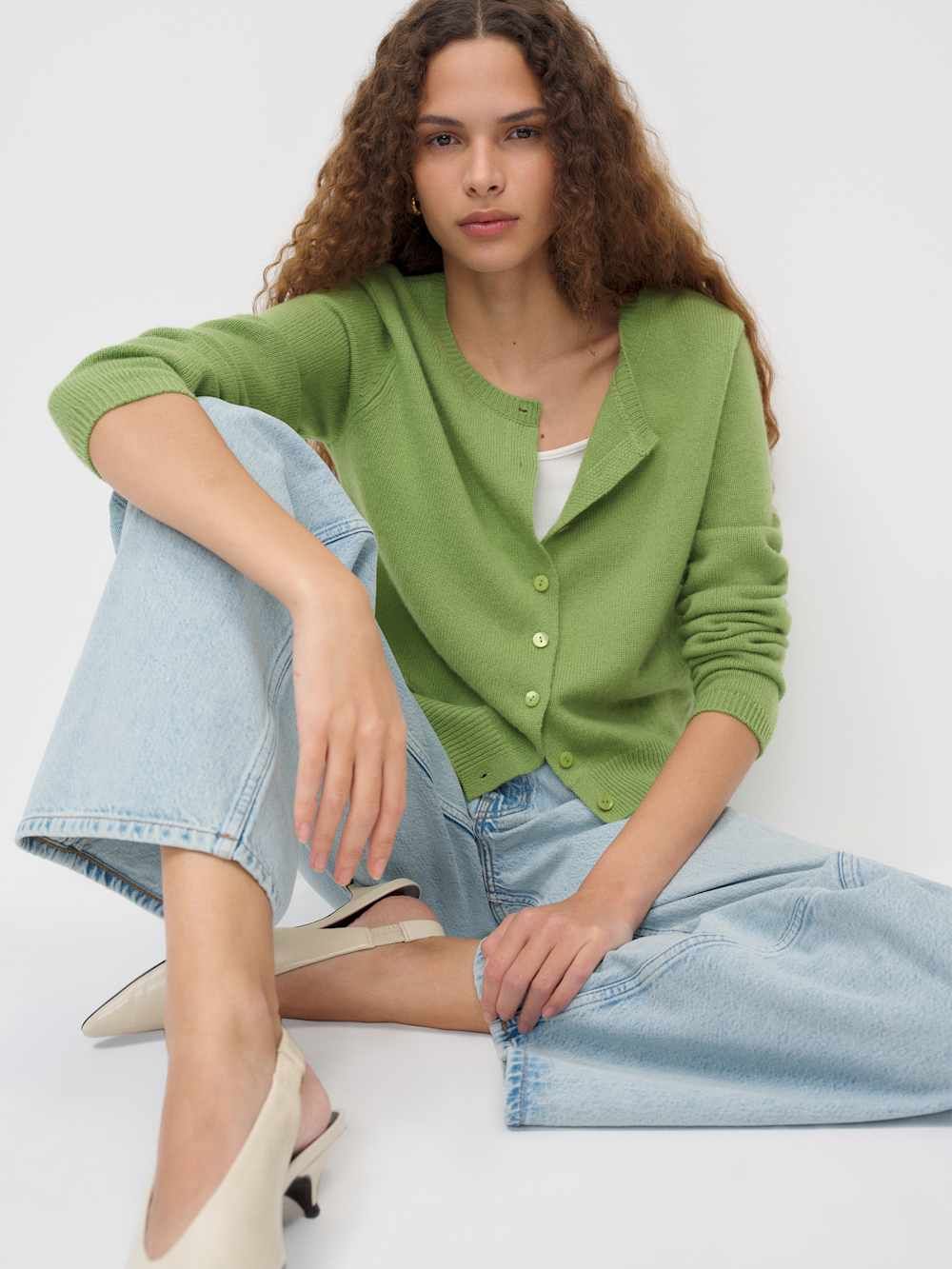 Clara Cashmere Crew Cardigan
