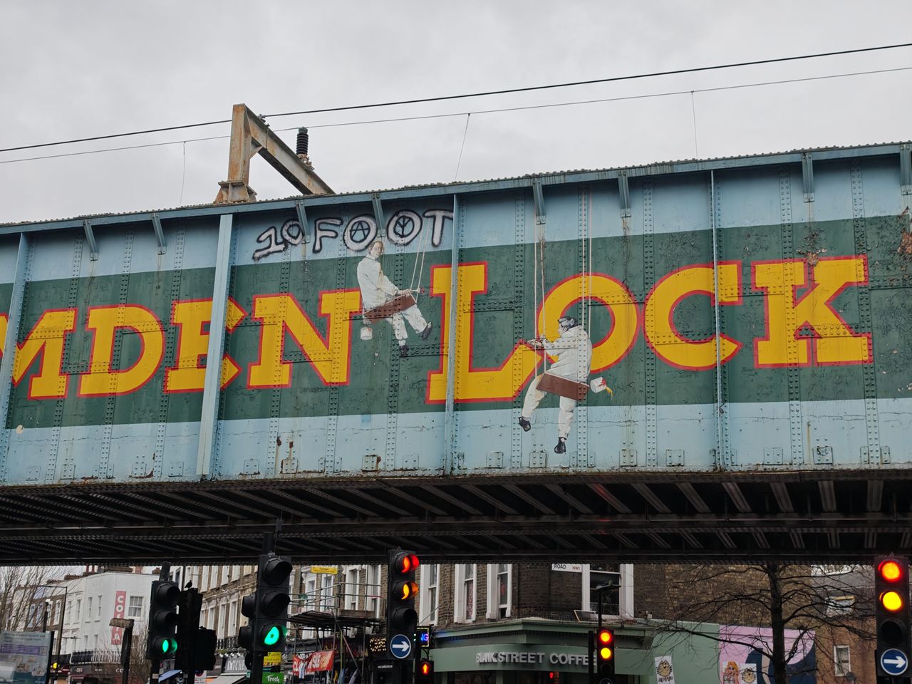 Camden Lock bridge street art taken with Xiaomi 14 Ultra at 2x