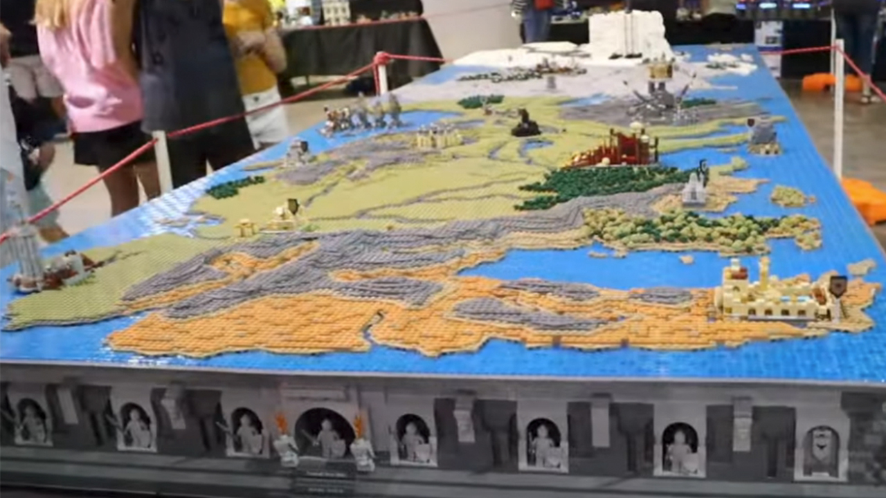 The full map of Westros in Lego