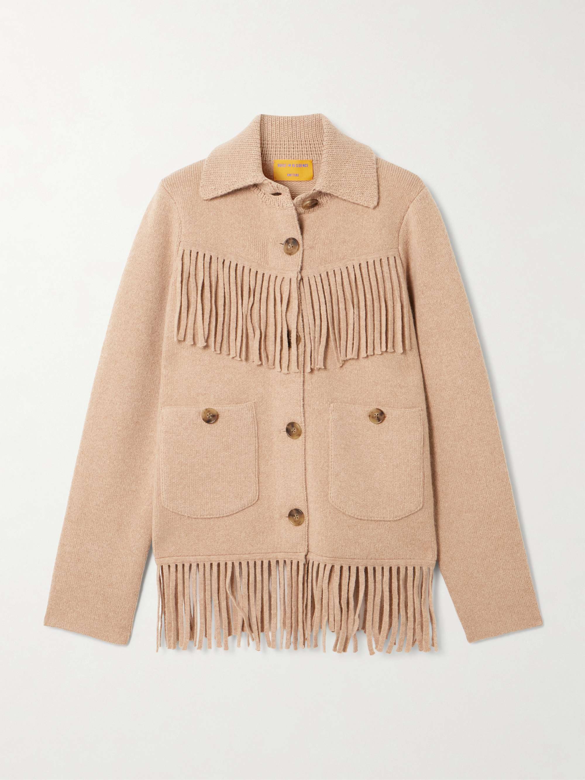 Fringed Cashmere Cardigan