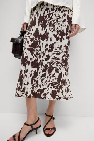 M&S Animal Print Midaxi Slip Skirt