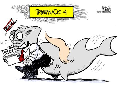 Political cartoon U.S. Trumpnado