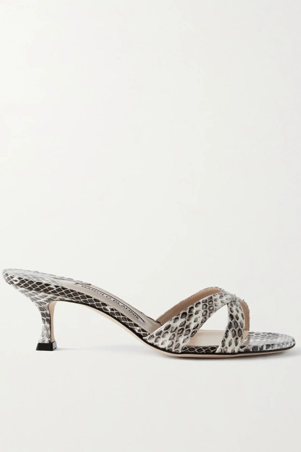 Manolo Blahnik Callamu 50 elaphe mules