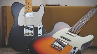 A pair of Fender Telecasters side-by-side