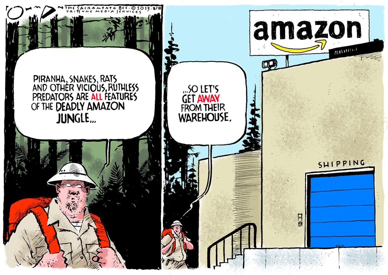 Editorial cartoon U.S. Amazon Conditions