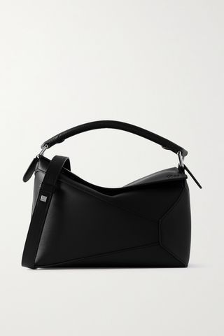 Puzzle Edge Small Textured-Leather Shoulder Bag