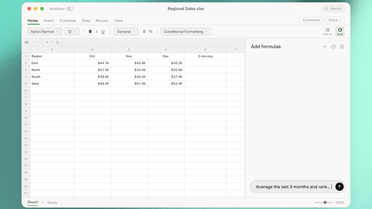 SpaceXAI has built a Microsoft Excel Grok plug-in, for some reason