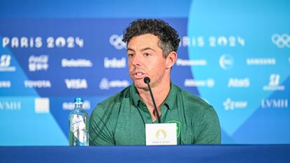 Rory McIlroy speaks ahead of the Paris 2024 Olympic men&#039;s golf event at Le Golf National