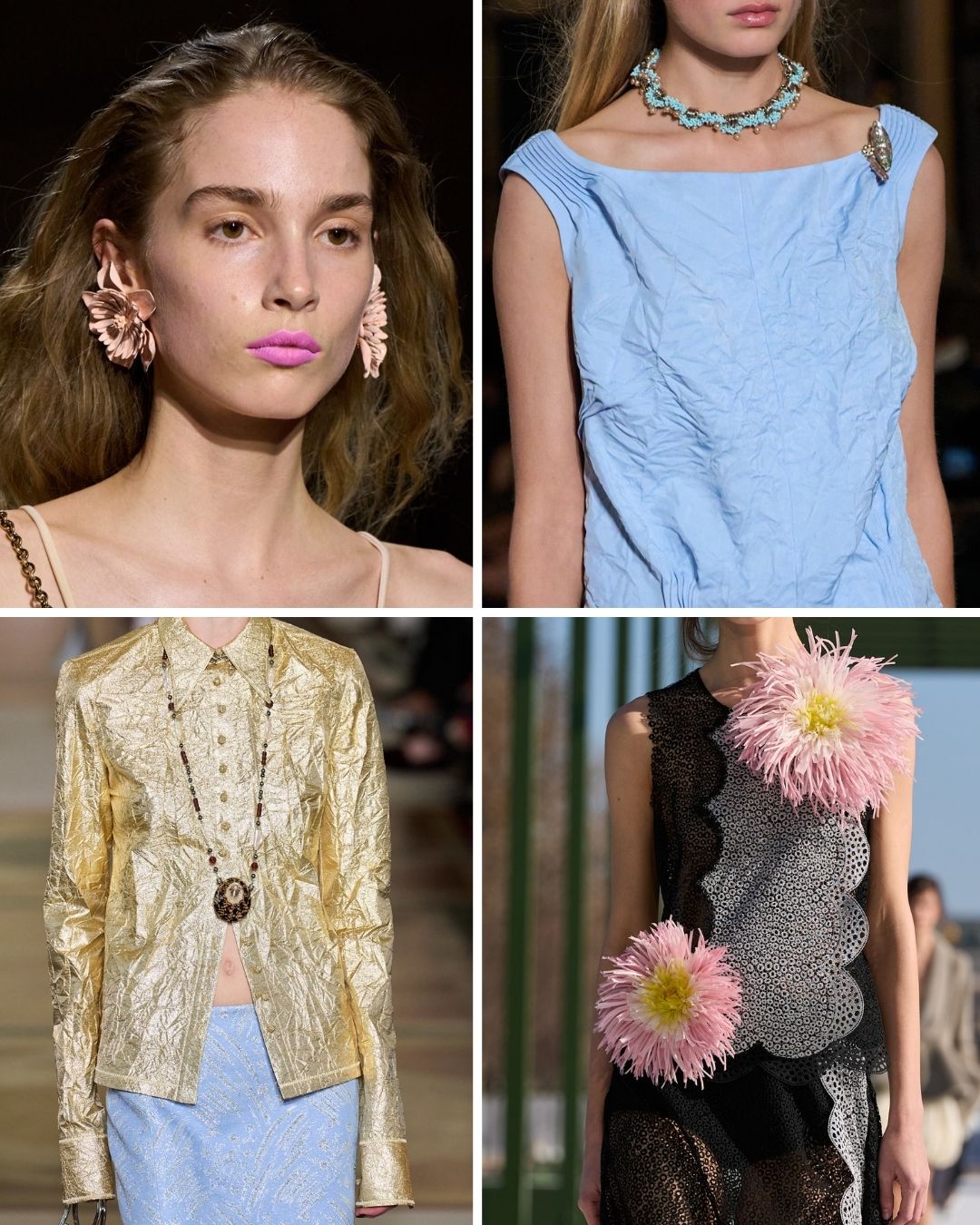 Collage of maximalist trends for summer 2026