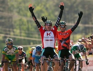 Gord Fraser of Canada, riding for Team HealthNet Presented by Maxxis, wins Stage 6 of the Tour De Georgia on April 24, 2005