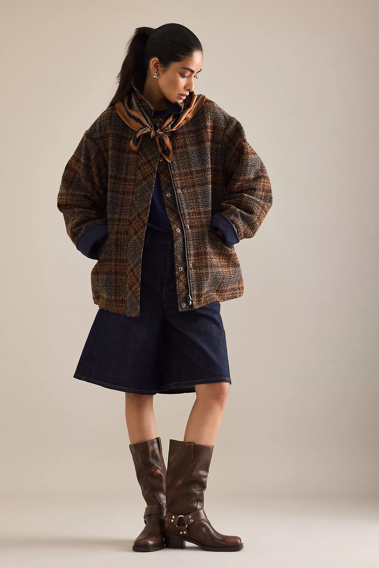 By Anthropologie Reversible Quilted Oversized Jacket