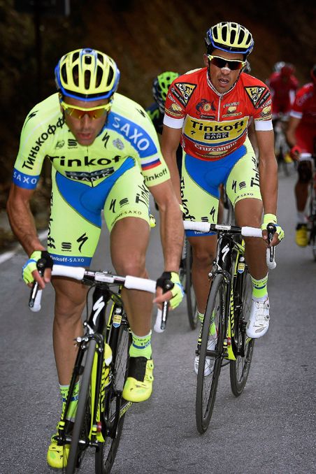Tinkoff-Saxo working for Alberto Contador