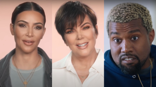 screenshots of Kim Kardashian, Kris Jenner and Kanye West