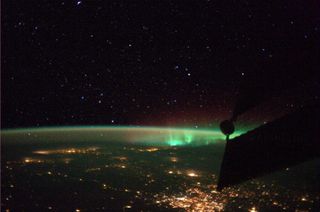 Aurora Seen by Luca Parmitano Aboard the ISS