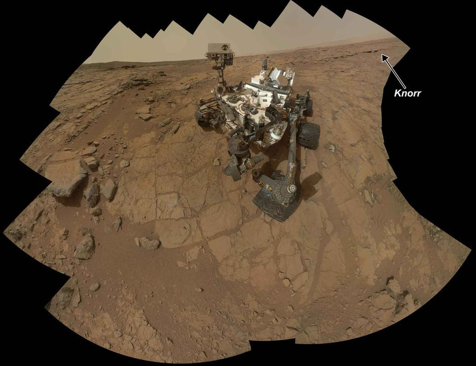 Robots need multiple camera angles to see themselves and their surroundings, like this mosaic self-portrait of NASA’s Curiosity Rover on Mars.