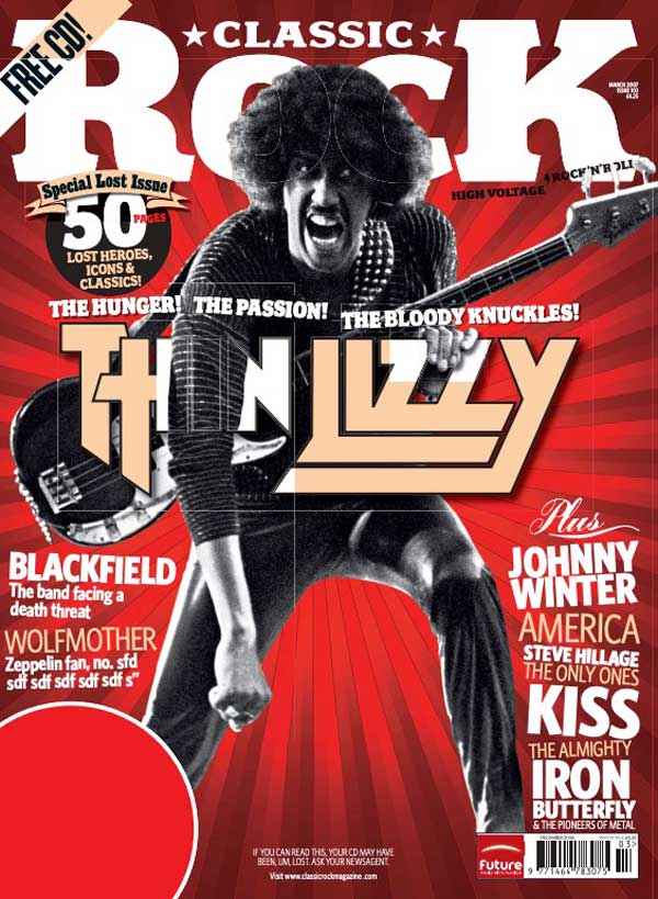 The cover of Classic Rock 103, featuring Phil Lynott