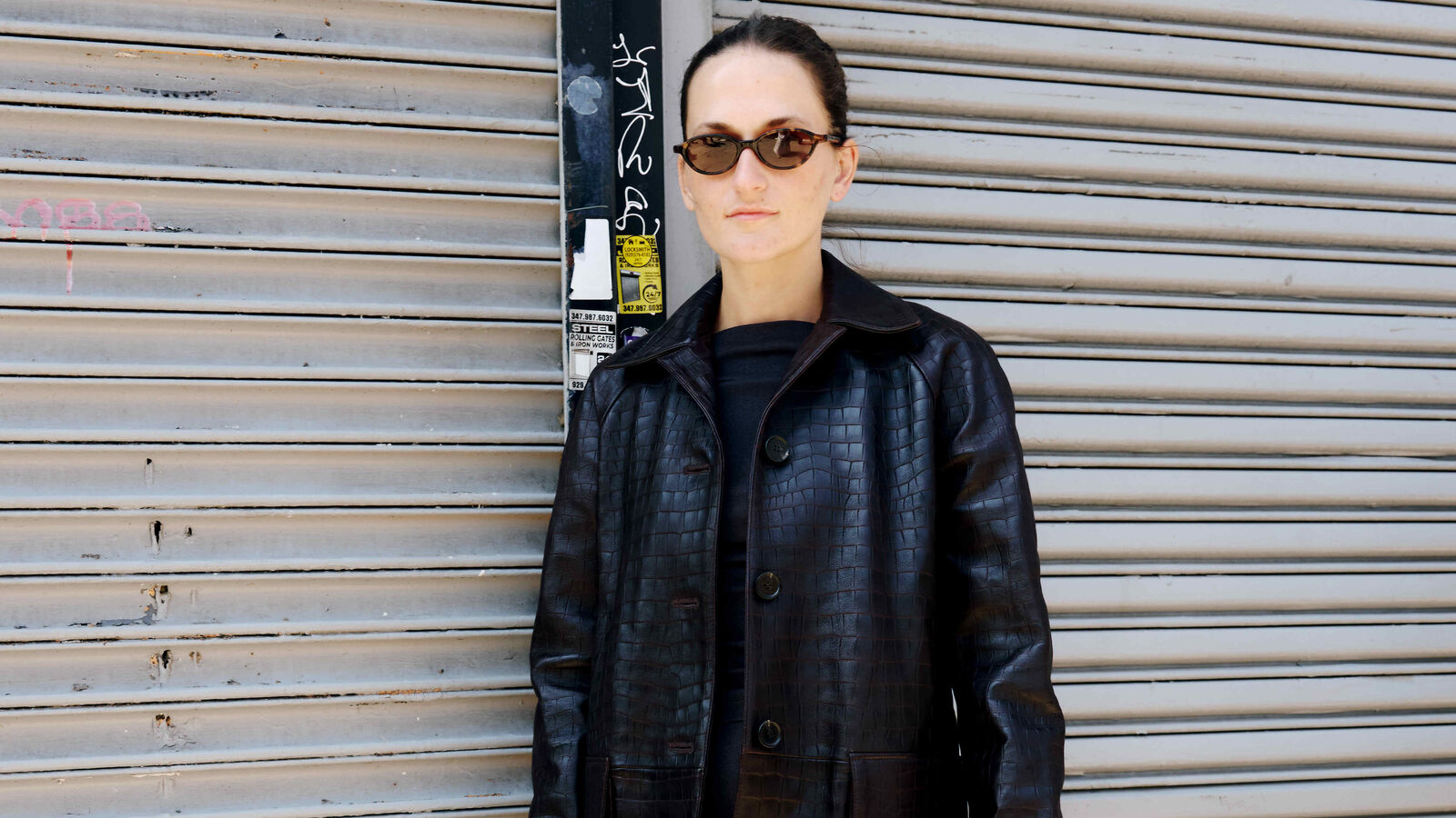 Eliza Huber wearing a COS coat.