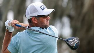 Corey Conners takes a shot during the Arnold Palmer Invitational