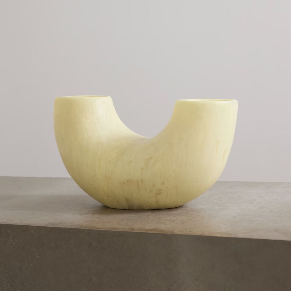 Yellow horn vase