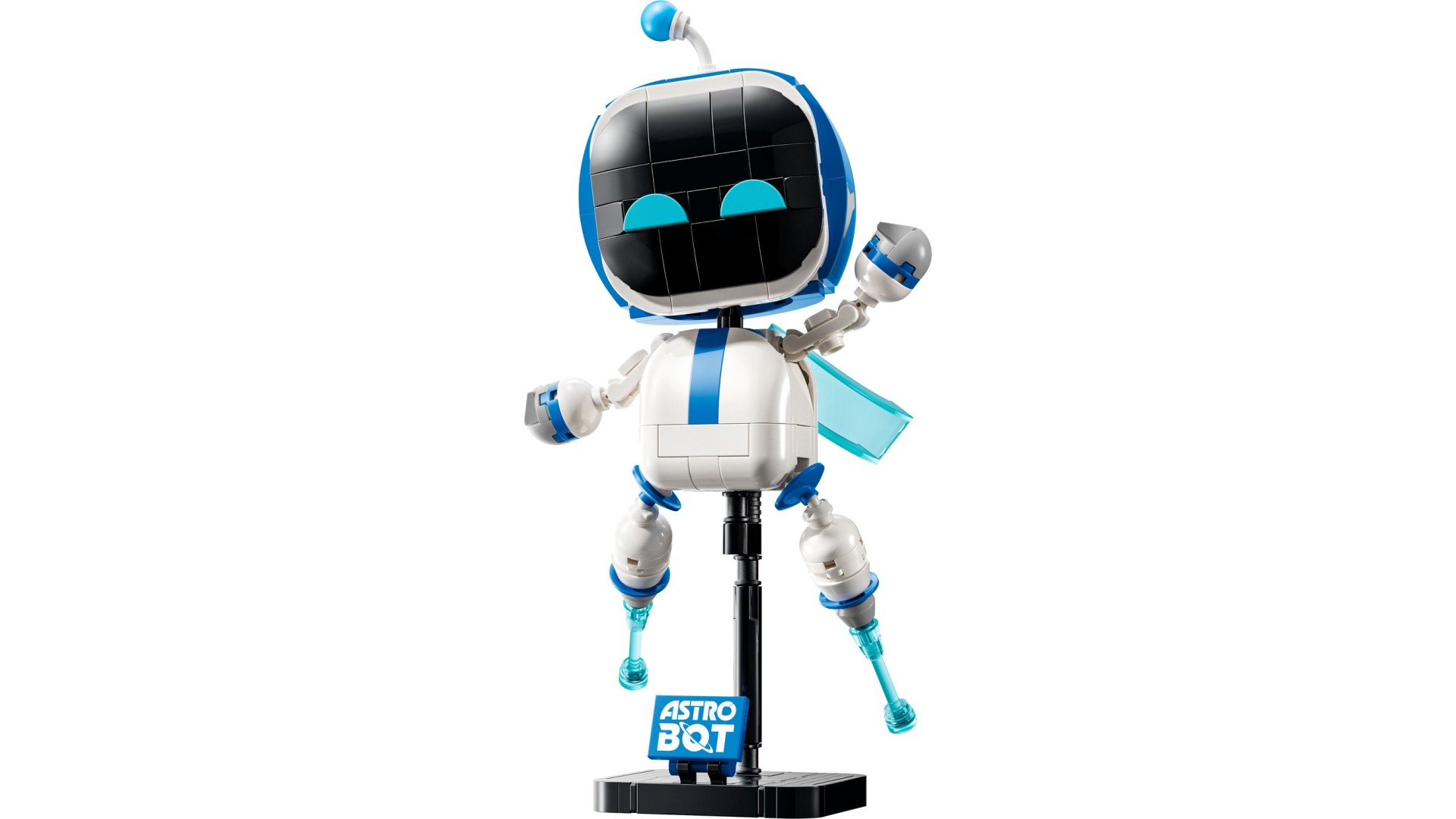 Lego Astro Bot posable figure on a white background