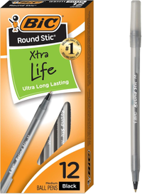 Bic Round Stic ballpoint pens 12-pack 