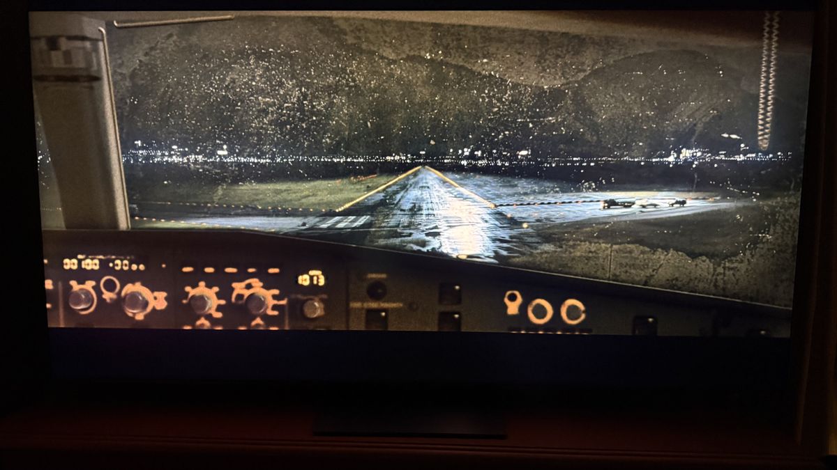 TCL QM8L screen showing strong details in near-dark scenes in Casino Royale