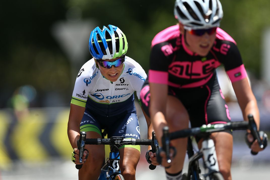 Julie Leth with Lizzie Williams (Orica-AIS)