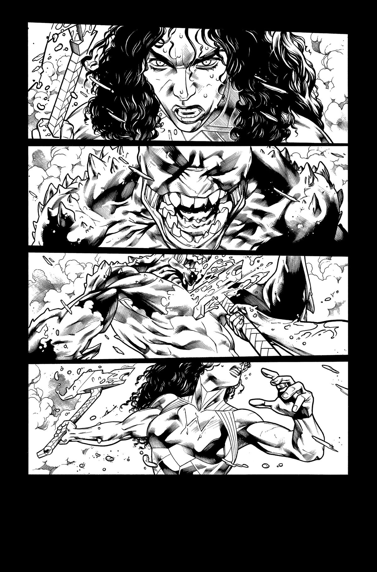 Wonder Woman: Evolution #1 page 1 process