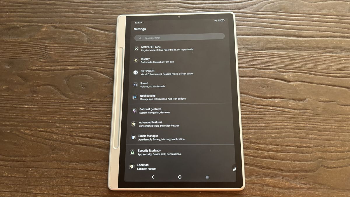 Personalisation and settings within the Magic Note Pad
