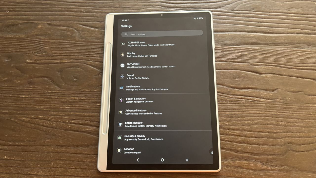 Personalisation and settings within the Magic Note Pad
