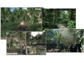 Image comparison: Crysis with Natural Mod and official screenshot.