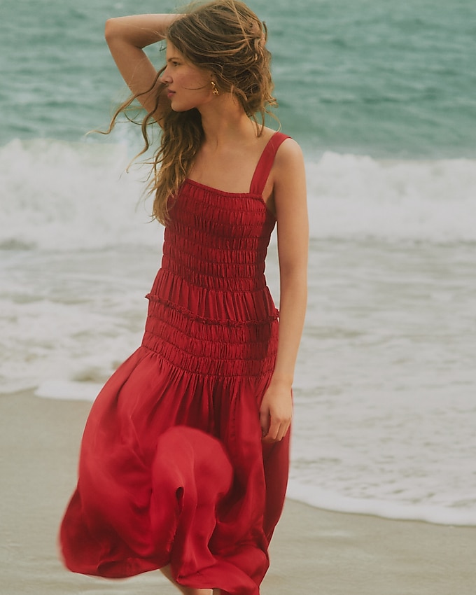 Smocked Midi Dress