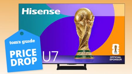 The Hisense U75QG next to a badge that reads: "Tom's Guide Price Drop"