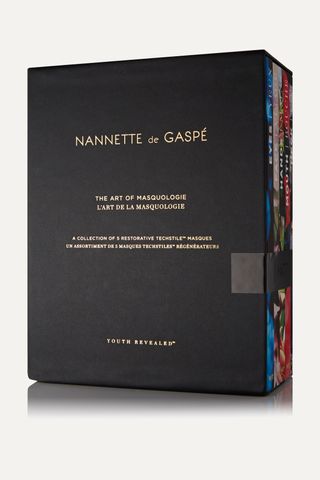 Nannette de Gaspé Art of Masquologie - Set of 5 Masques on a light gray background