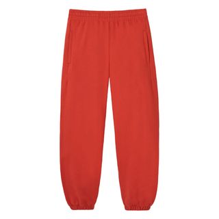 poppy red joggers