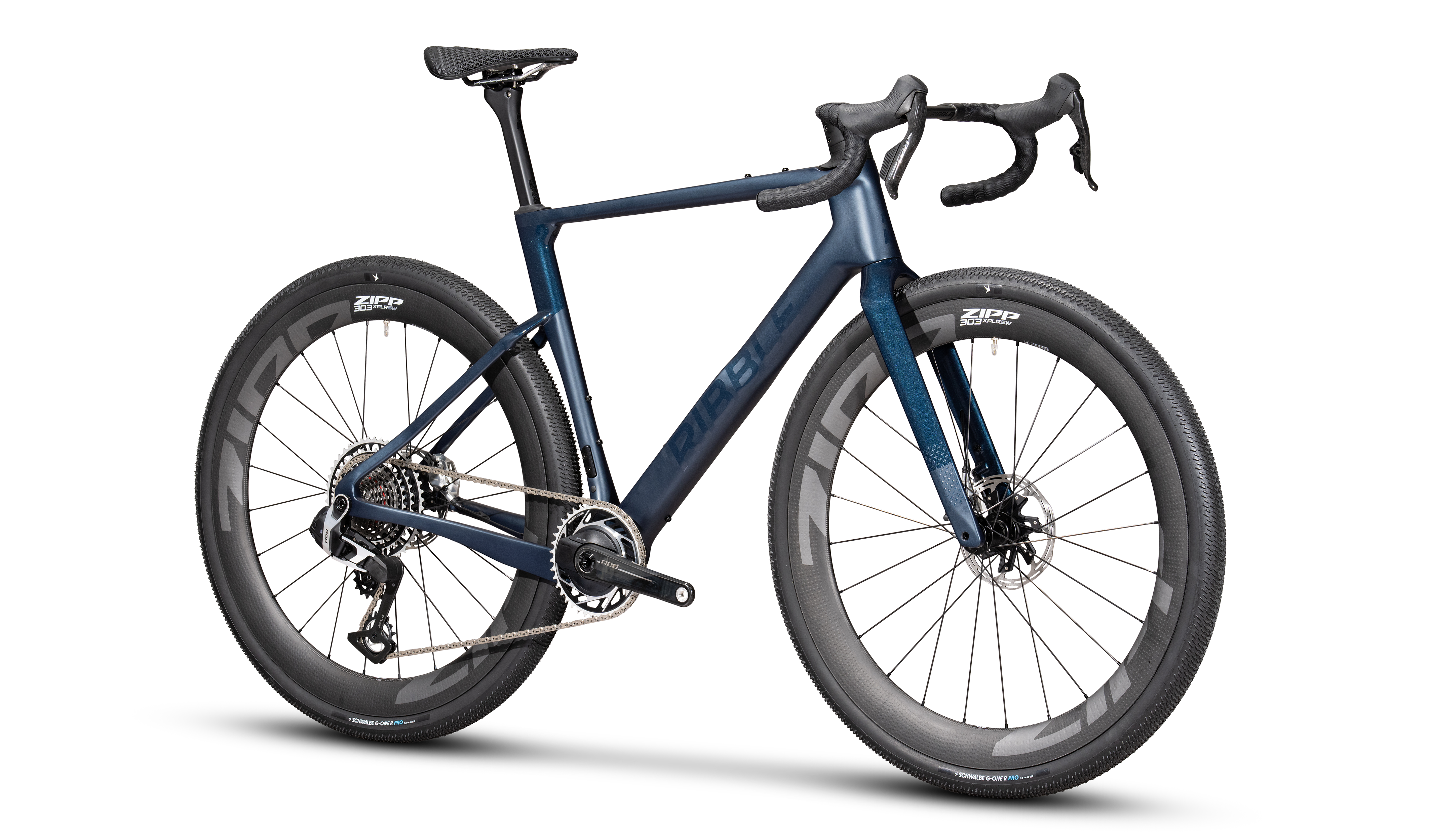 A Ribble Ultra-Grit in dark blue on a white background