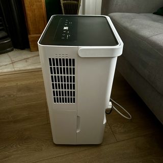 The Duux Bora Smart 20L Dehumidifier from the side