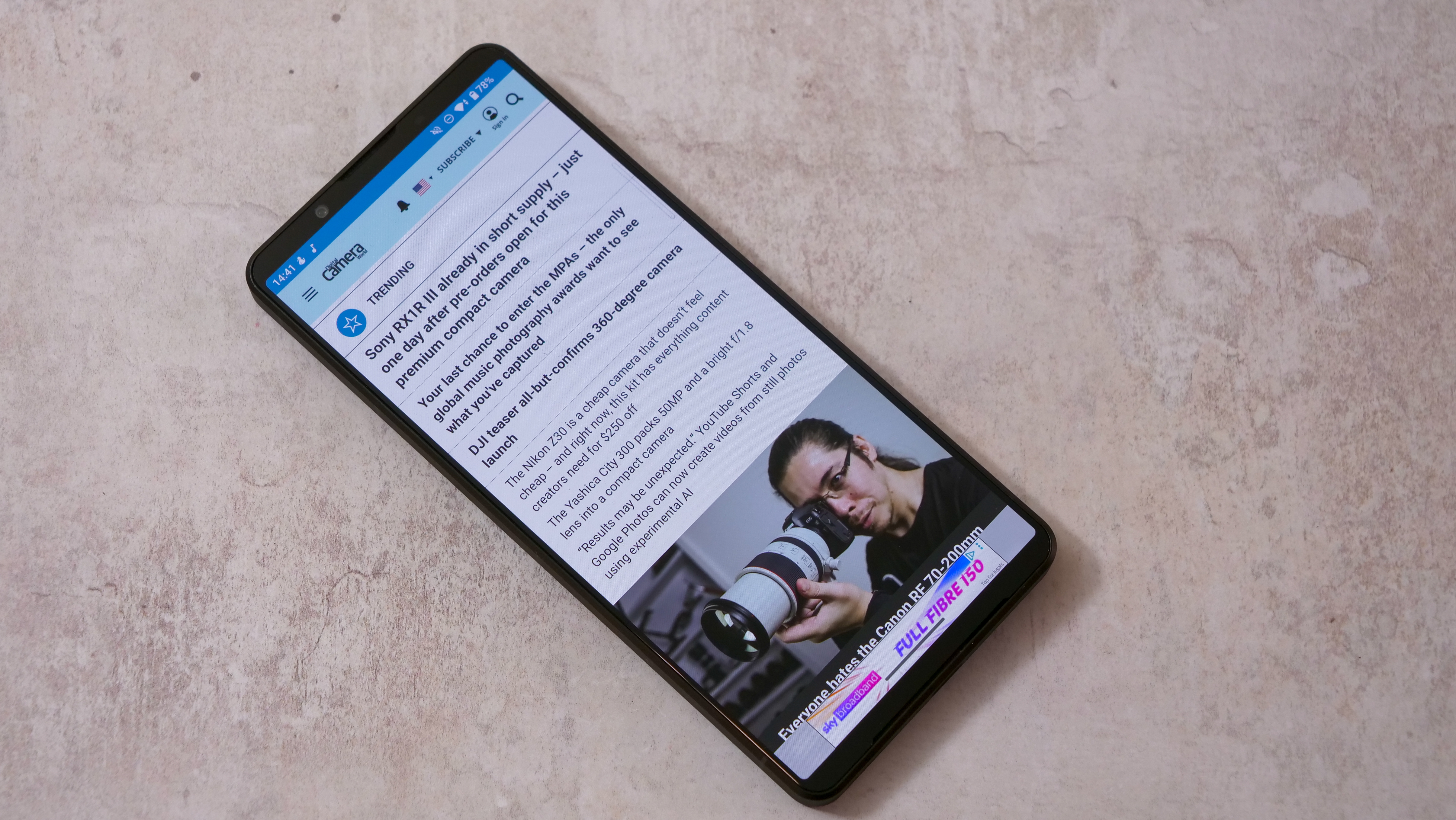 A photo of the Sony Xperia 1 VII