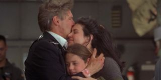 Harrison Ford, Wendy Crewson, and Liesel Matthews in Air Force One