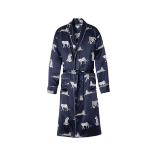 silk animal motif robe