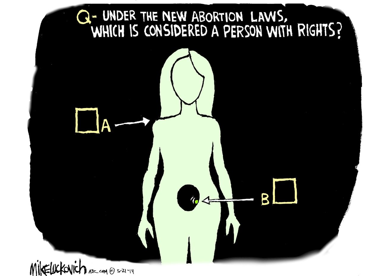 Editorial Cartoon U.S. abortion laws womens rights Alabama Georgia Missouri