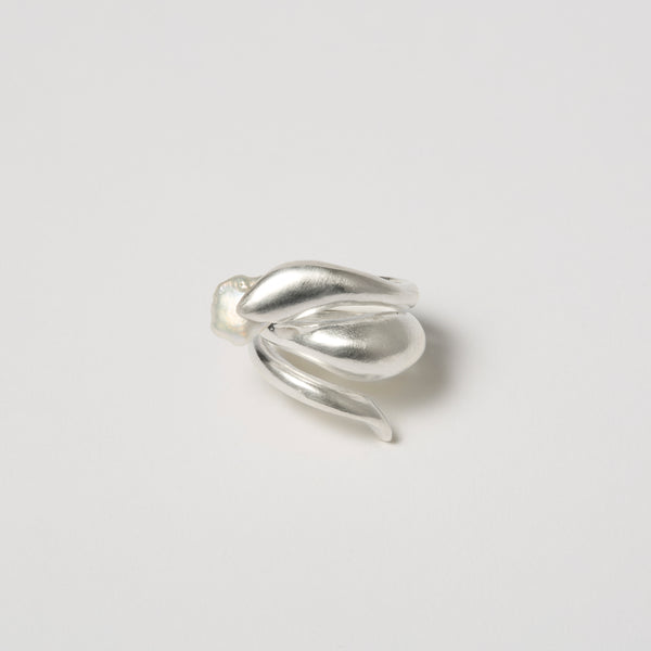 Serpent Ring / Sterling Silver + Lagniappe Pearl
