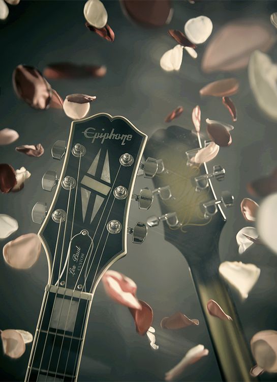 Epiphone Adam Jones "Study for self-portrait with rose skirt and a mouse" by Julie Heffernan Les Paul